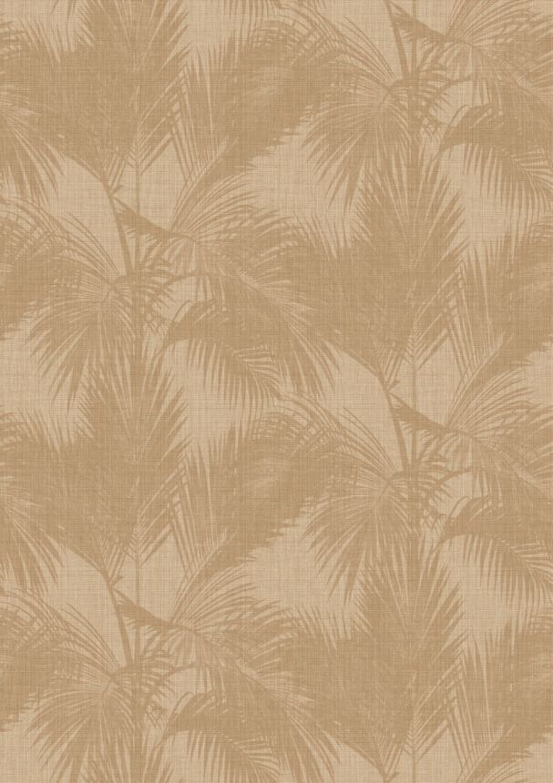 Obrazová tapeta, palmové listy, hnedá, béžová, IMD28121, Imani, Decoprint