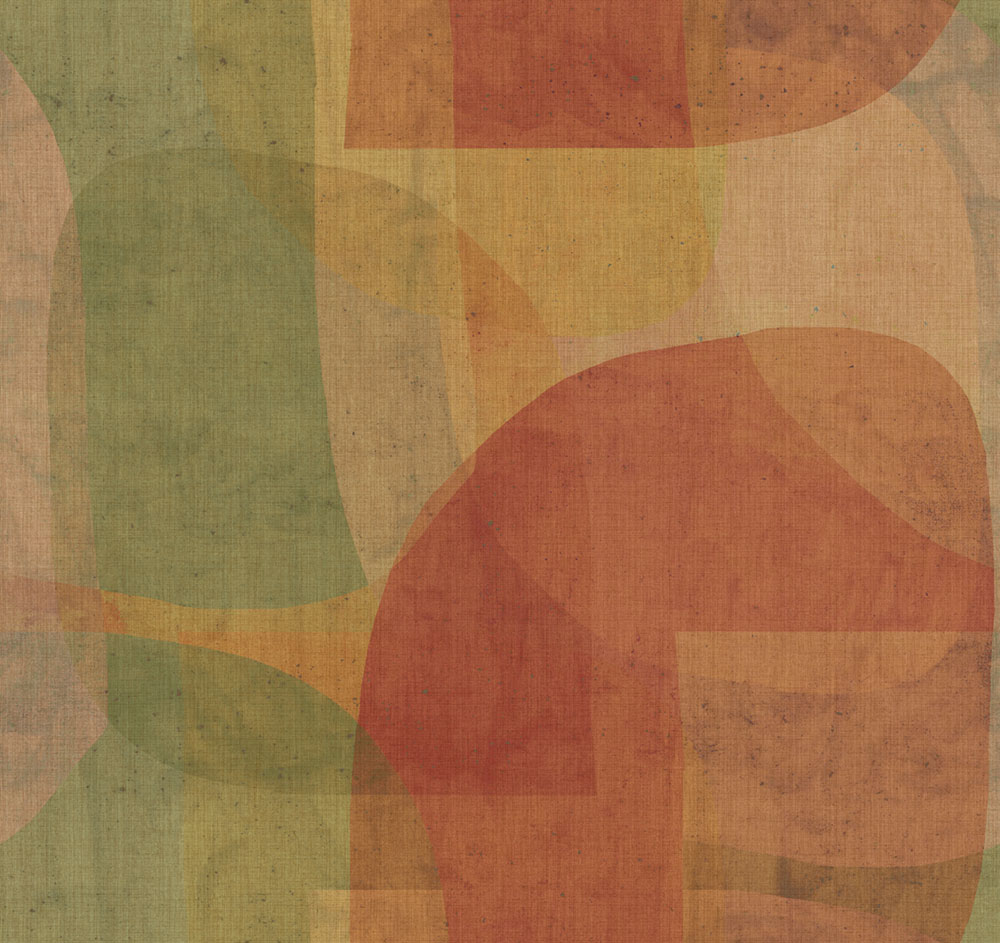 Geometrická obrazová tapeta, červená, zelená, IMD28130, Imani, Decoprint