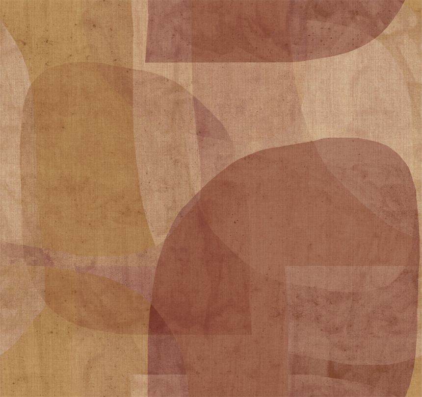 Geometrická obrazová tapeta, hnedá, červená, IMD28132, Imani, Decoprint