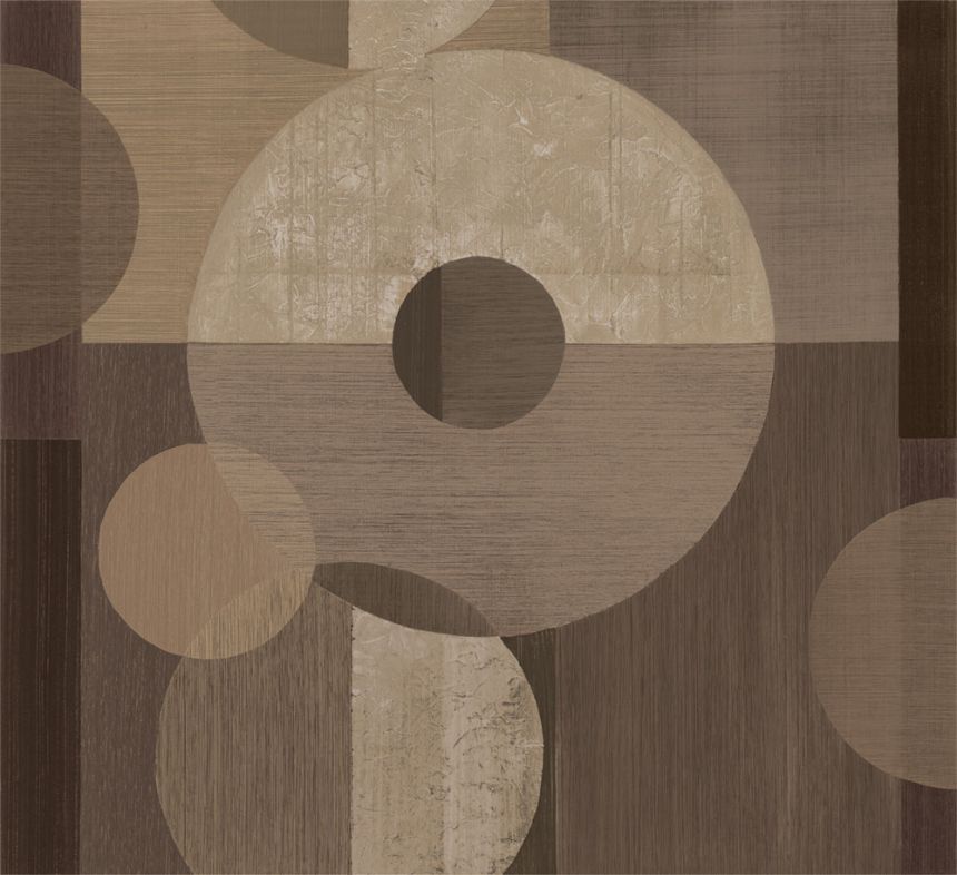 Geometrická obrazová tapeta, žltá, hnedá, IMD28140, Imani, Decoprint
