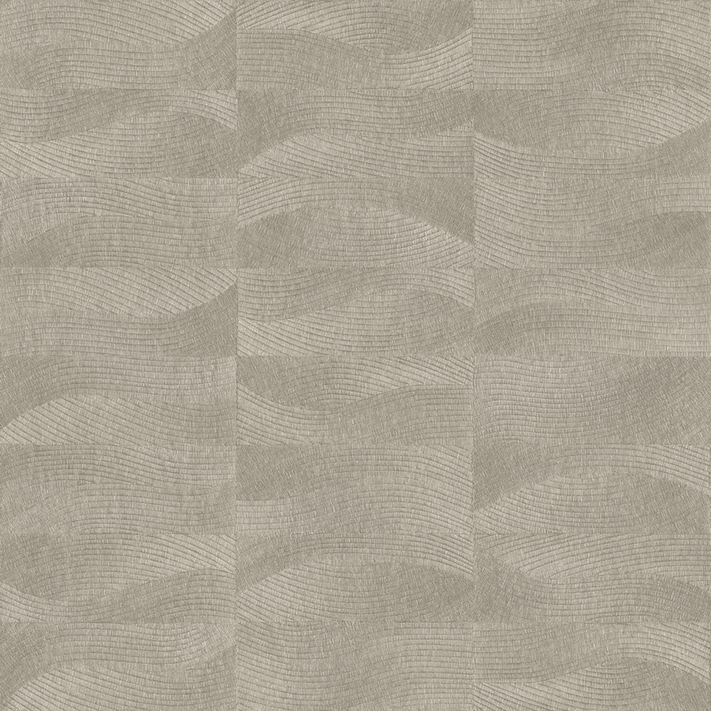Tapeta, hnedá, sivá, imitácia výšivky, vlnky, TN29021, Terra Nova, Decoprint