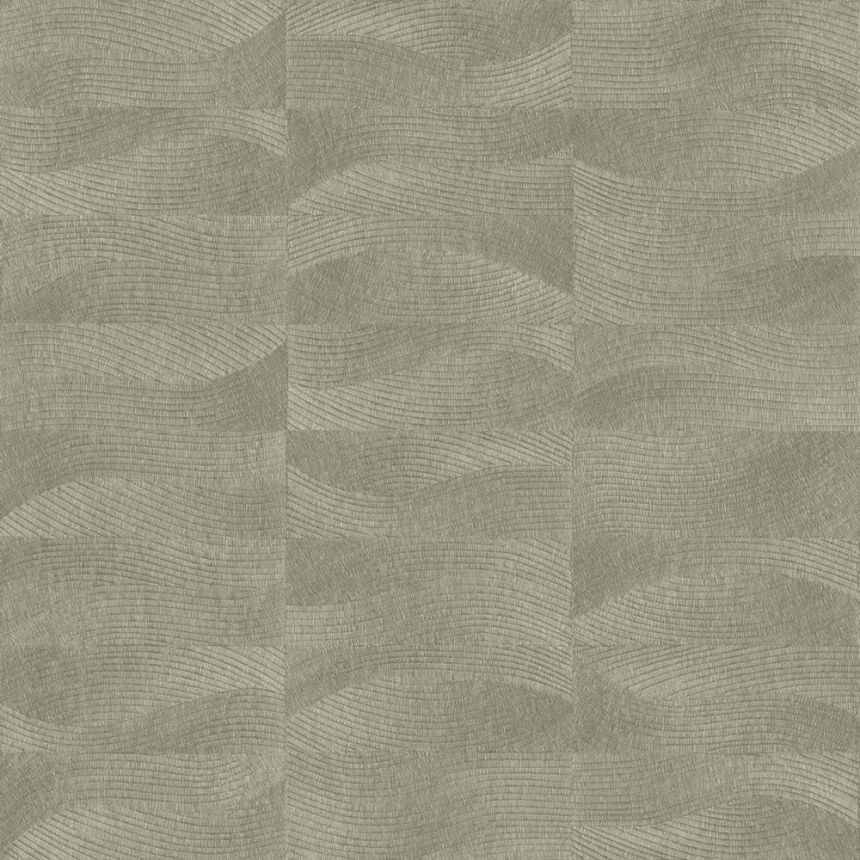 Tapeta, zelená, imitácia výšivky, vlnky, TN29022, Terra Nova, Decoprint