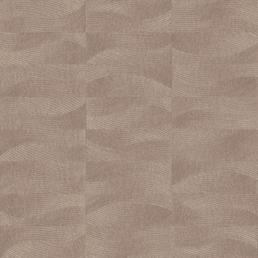 Tapeta, červená, hnedá, imitácia výšivky, vlnky, TN29023, Terra Nova, Decoprint