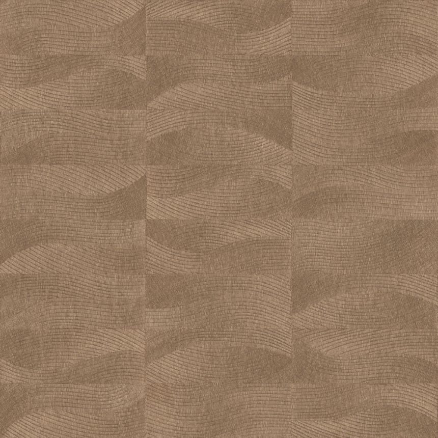 Tapeta, hnedá, imitácia výšivky, vlnky, TN29024, Terra Nova, Decoprint