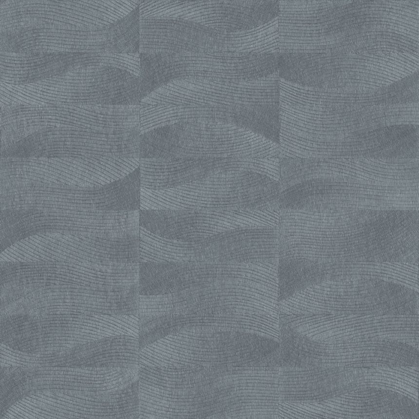 Tapeta, modrá, imitácia výšivky, vlnky, TN29025, Terra Nova, Decoprint