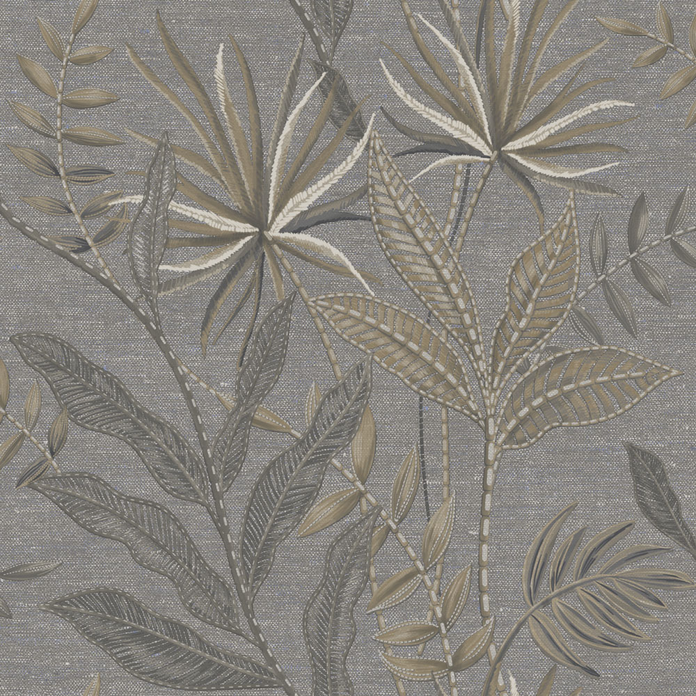 Tapeta, čierna, hnedá, listy, TN29084, Terra Nova, Decoprint