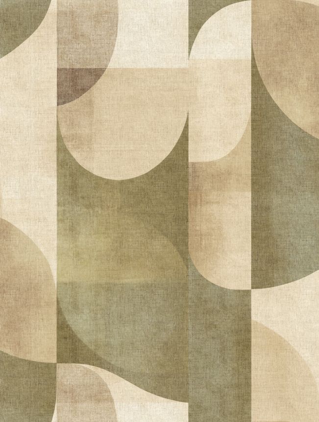 Obrazová tapeta, béžová, zelená, obrazce, TND29094, Terra Nova, Decoprint