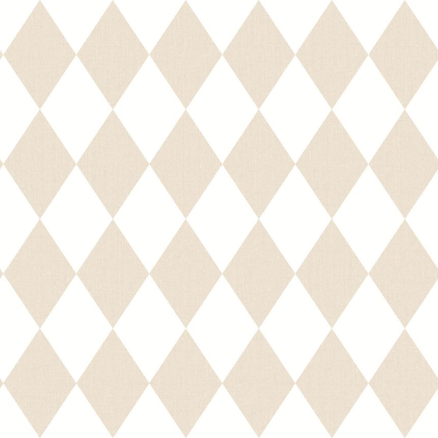 Tapeta, béžová, biela, kosoštvorce, 4446, Momi, Parato by Cristiana Masi