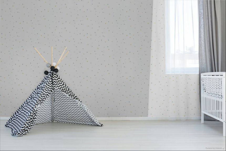 Tapeta, modrá, zlatá, hviezdičky, 4451, Momi, Parato by Cristiana Masi