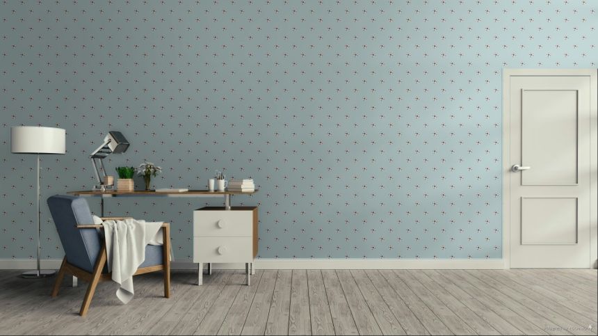 Detská tapeta, modrá, čierna, futbalové lopty, 4454, Momi, Parato by Cristiana Masi