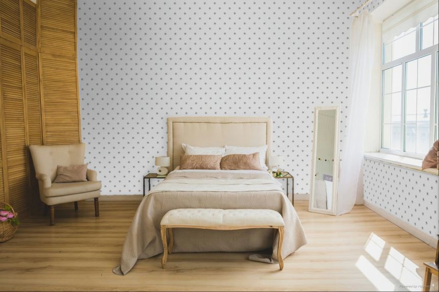 Detská tapeta, biela, čierna, futbalové lopty, 4456, Momi, Parato by Cristiana Masi