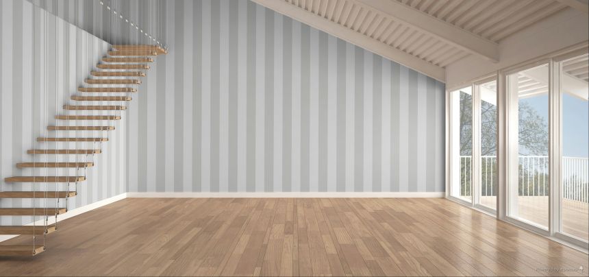 Tapeta, sivo-biela, pruhy, 4468, Momi, Parato by Cristiana Masi