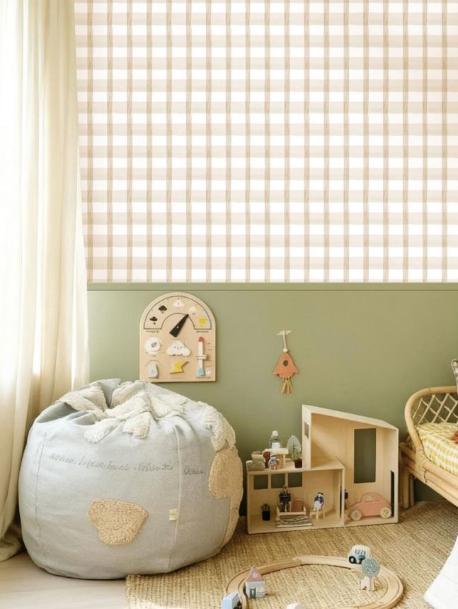 Tapeta, béžová, biela, káro, 4478, Momi, Parato by Cristiana Masi