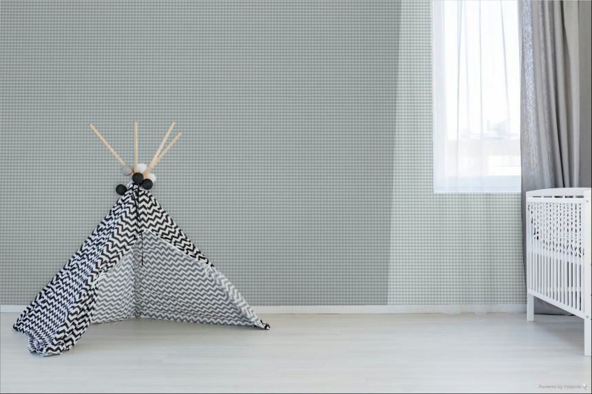 Tapeta, modrá, biela, kocky, 4484, Momi, Parato by Cristiana Masi