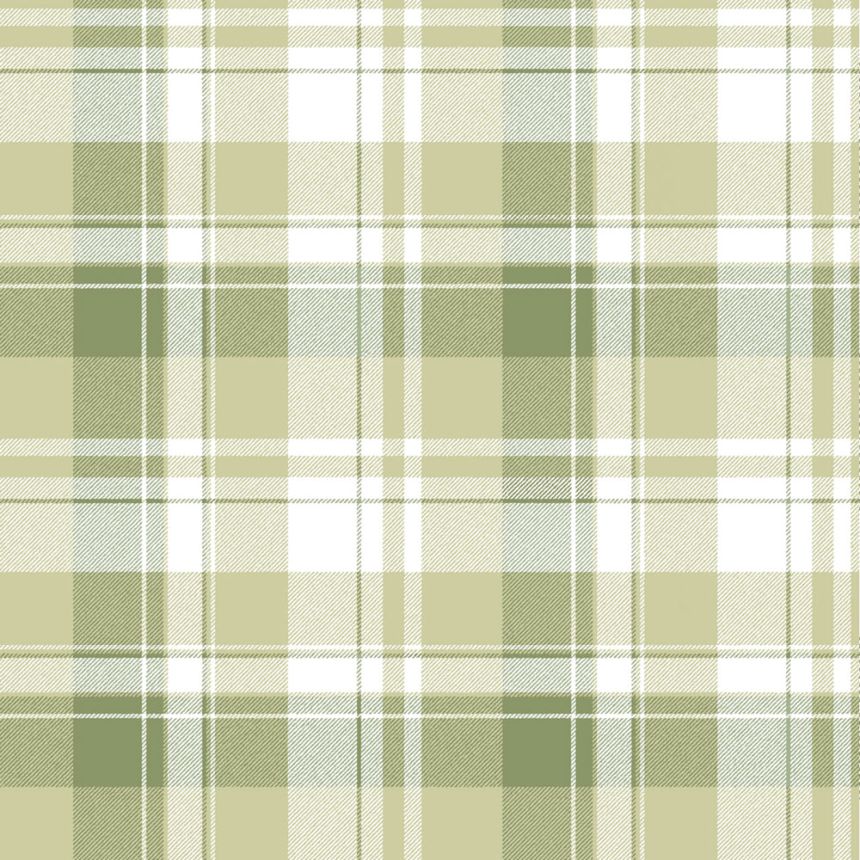 Tapeta, zelená, imitácia károvanej látky, 4490, Momi, Parato by Cristiana Masi