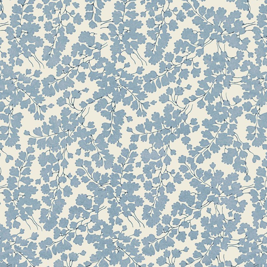 Tapeta, modrá, biela, lístky, 122743, Laura Ashley 4