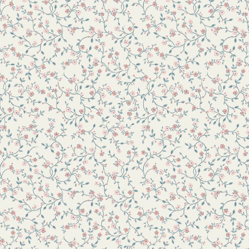 Tapeta, modrá, ružová, kvety, 122749, Laura Ashley 4