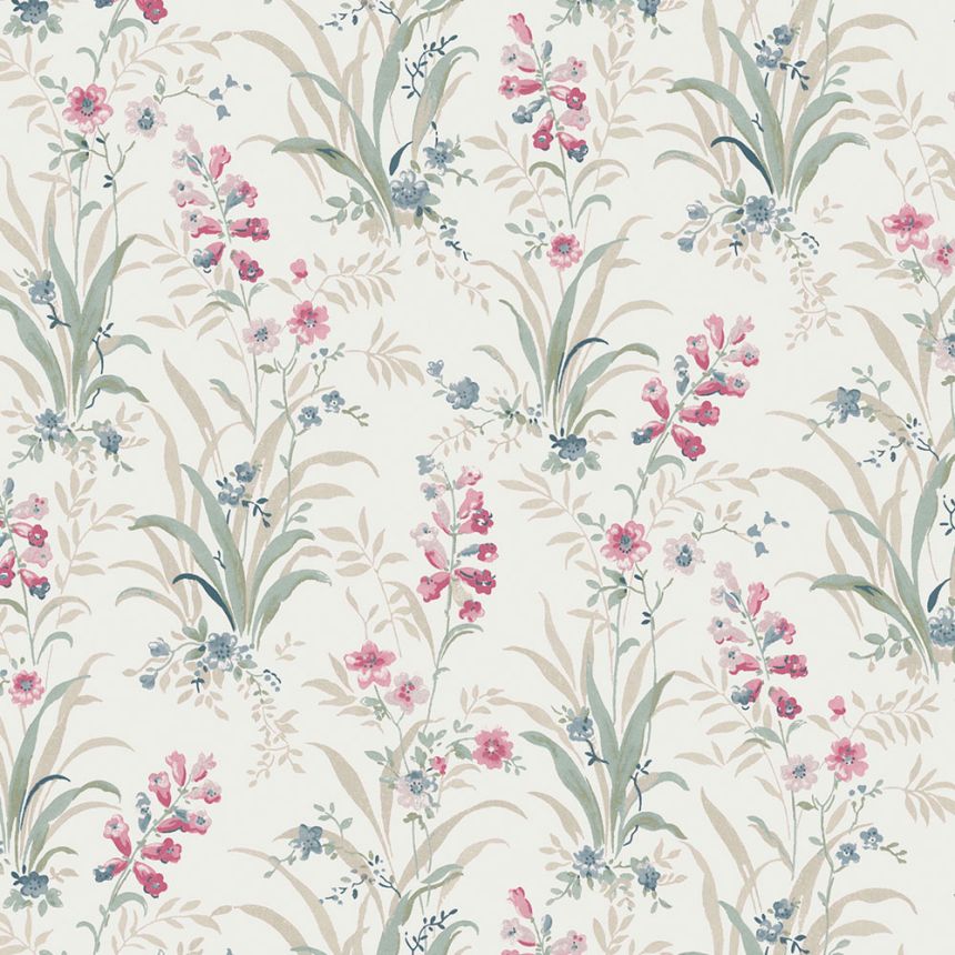 Tapeta, zelená, ružová, lúčne kvety, 122750, Laura Ashley 4