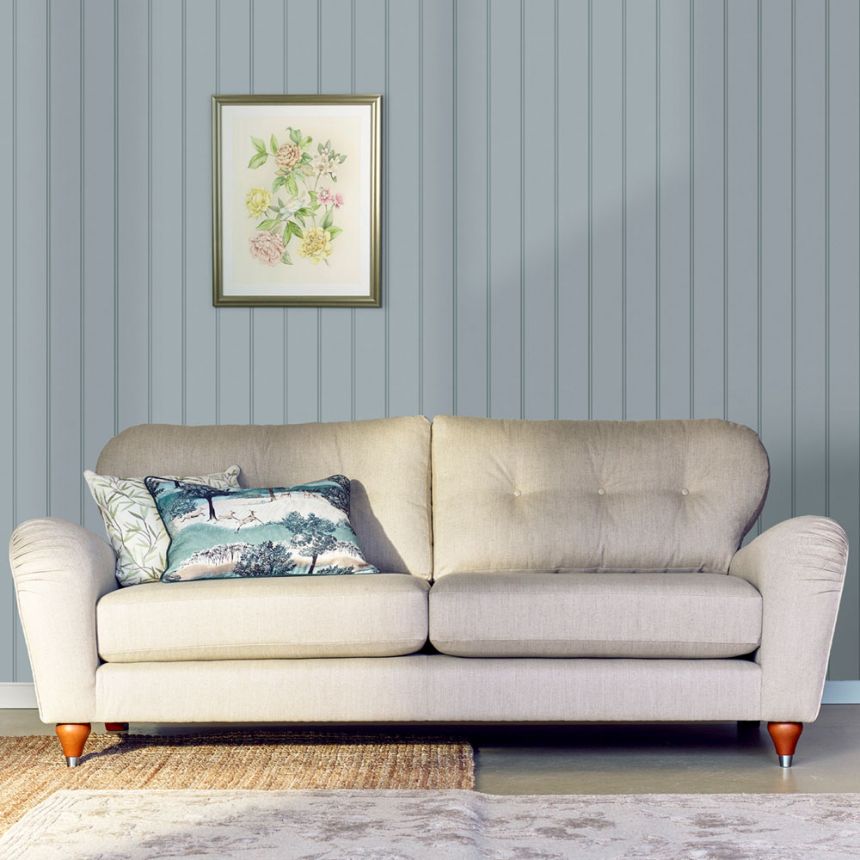 Pruhovaná tapeta, modrá, 122758, Laura Ashley 4