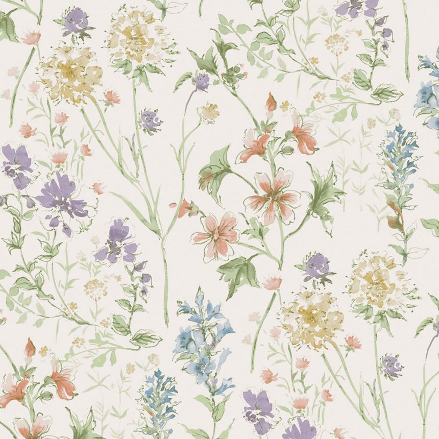 Tapeta, zelená, modrá, divoká lúka, 122764, Laura Ashley 4