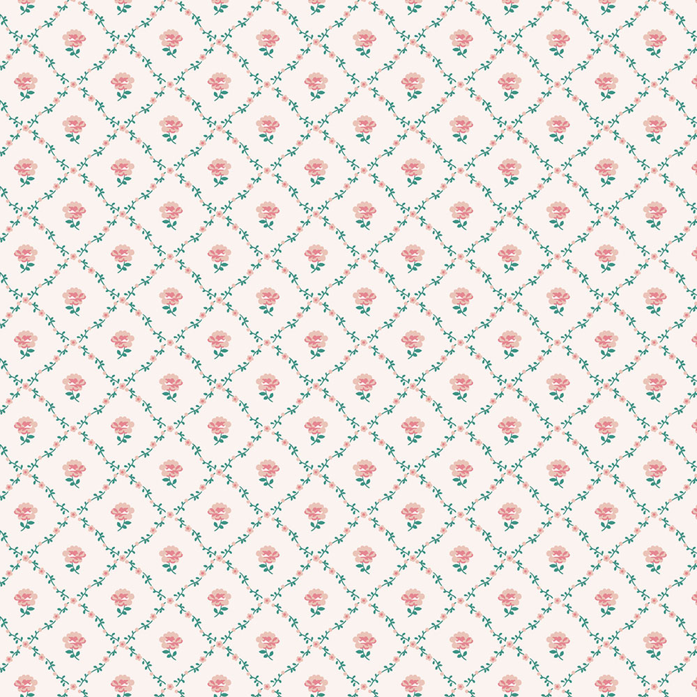 Tapeta, červená, zelená, ružičky, 122766, Laura Ashley 4