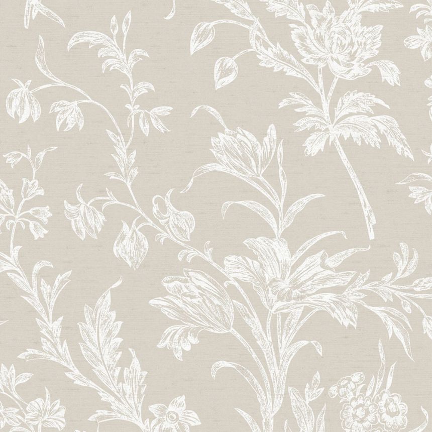 Tapeta, béžovo-biela, kvetinový vzor, 127391, Laura Ashley 4