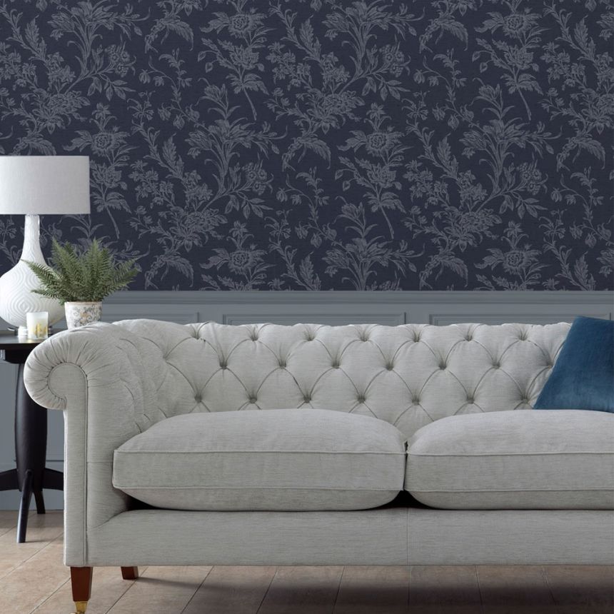 Tapeta, modrá, kvetinový vzor, 127392, Laura Ashley 4