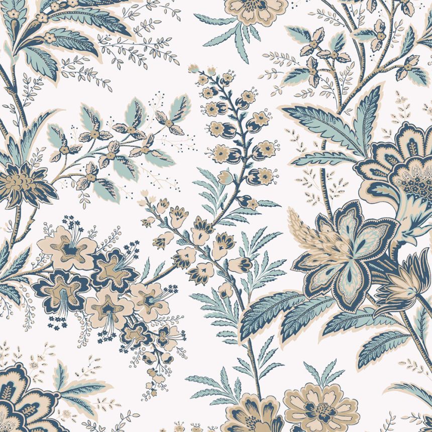 Tapeta, biela, béžová, kvety, 130098, Laura Ashley 4