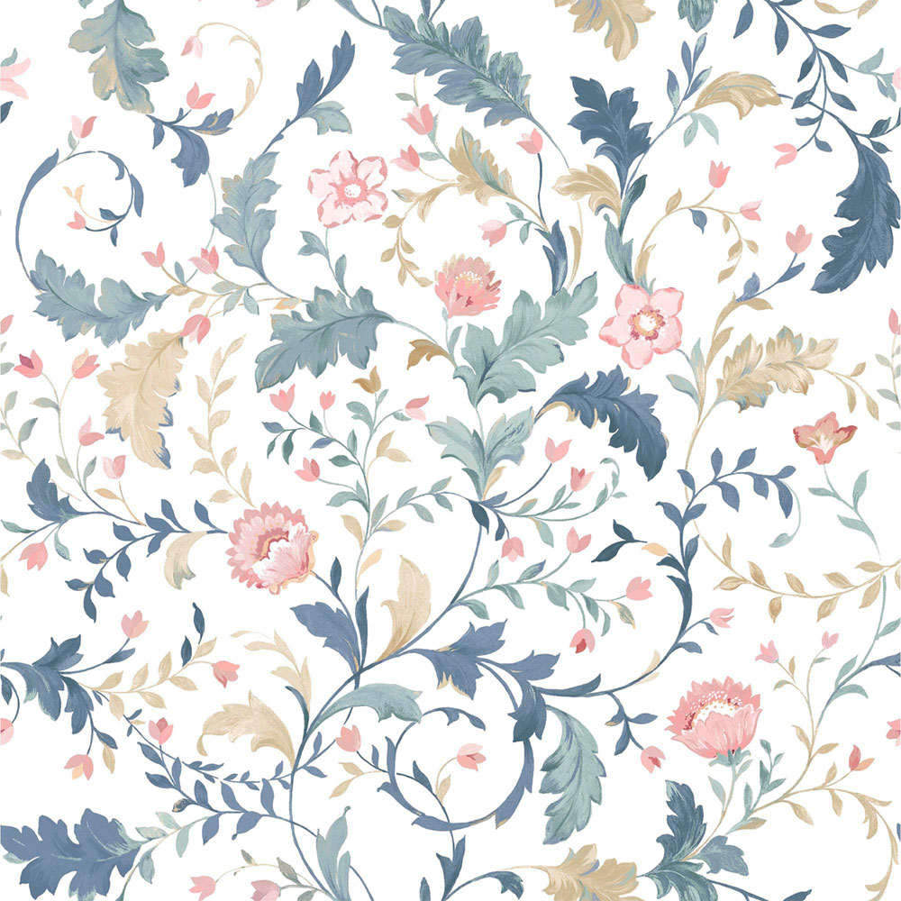 Tapeta, biela, béžová, kvety, 130099, Laura Ashley 4
