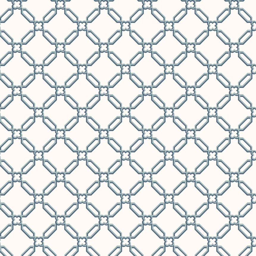 Tapeta, modrá, biela, geometrický vzor, 130100, Laura Ashley 4