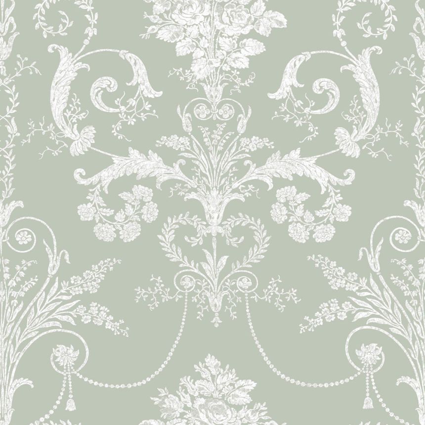 Zámocká tapeta, zelená, biela, 130114, Laura Ashley 4