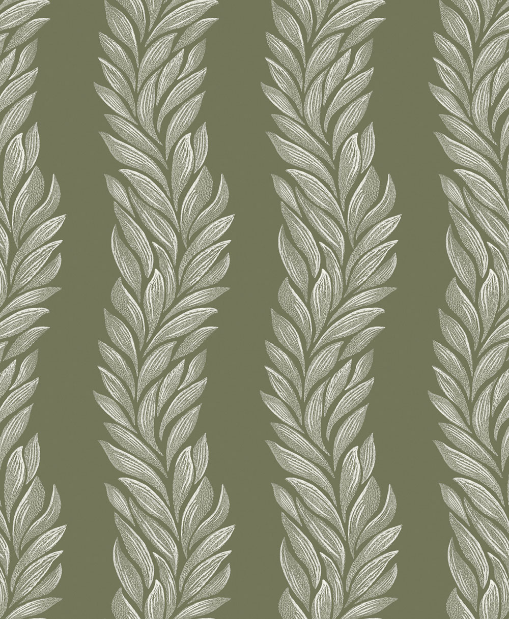 Tapeta, zelená, biela, listy, 140321, Laura Ashley 4