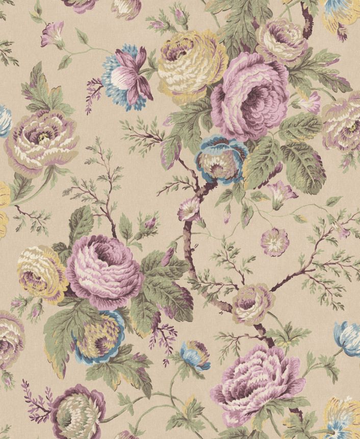 Tapeta, ružová, zelená, kvetinový vzor, 140323, Laura Ashley 4
