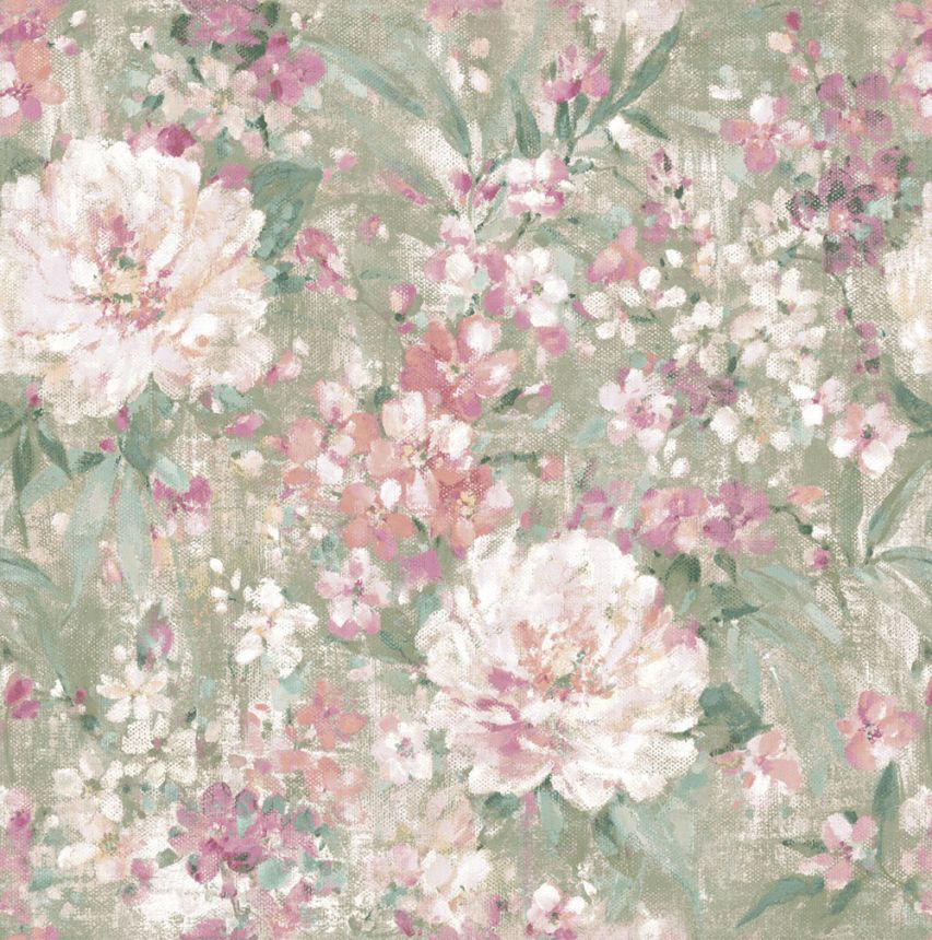 Tapeta, zelená, ružová, kvetinový vzor, 140328, Laura Ashley 4