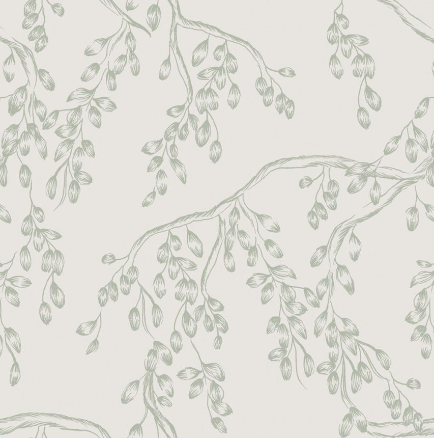 Tapeta, bielo-zelená, vetvičky, 140333, Laura Ashley 4