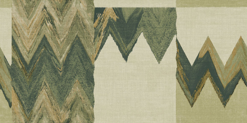 Geometrická tapeta, zelená, sivá, imitácia látky, 6675, Metamorphosis, Parato by Cristiana Masi