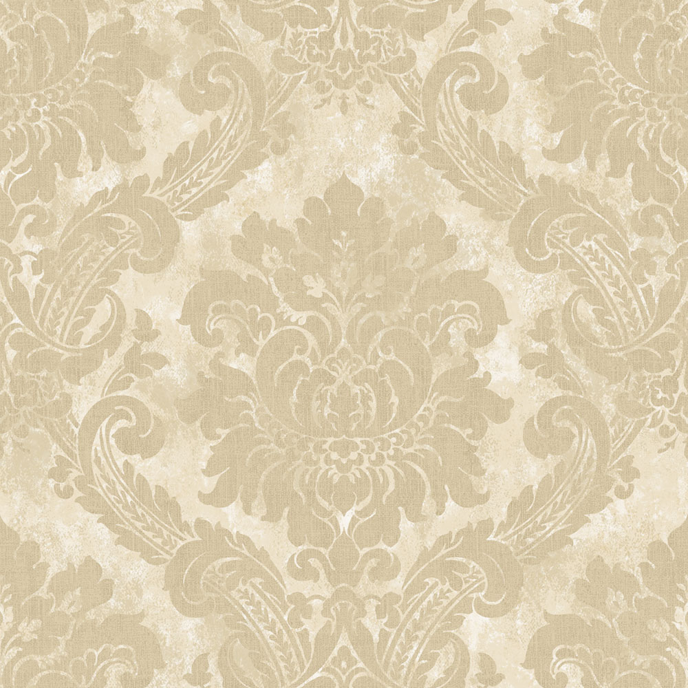 Tapeta, béžová, biela, damaškový vzor, AU41002, Aurelia, Prestige Wallcoverings