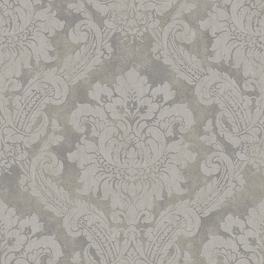 Tapeta, sivá, biela, damaškový vzor, AU41004, Aurelia, Prestige Wallcoverings