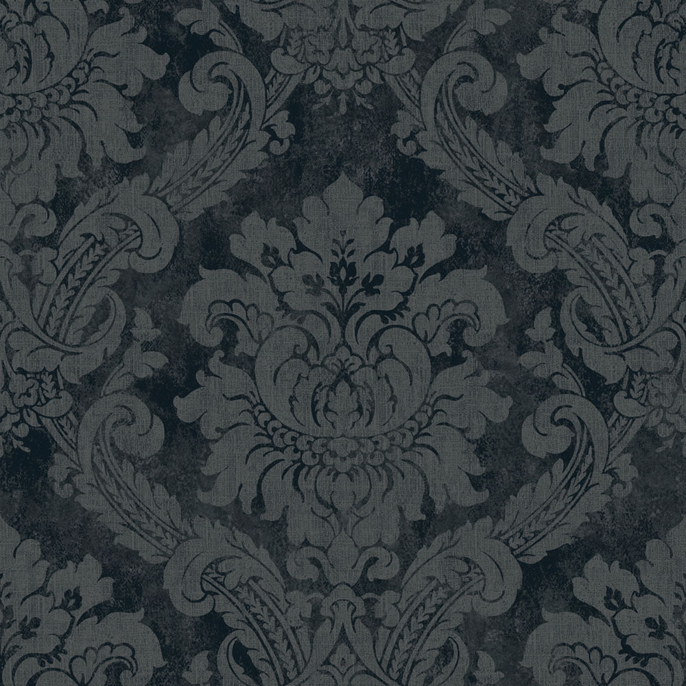Tapeta, modrá, sivá, damaškový vzor, AU41006, Aurelia, Prestige Wallcoverings