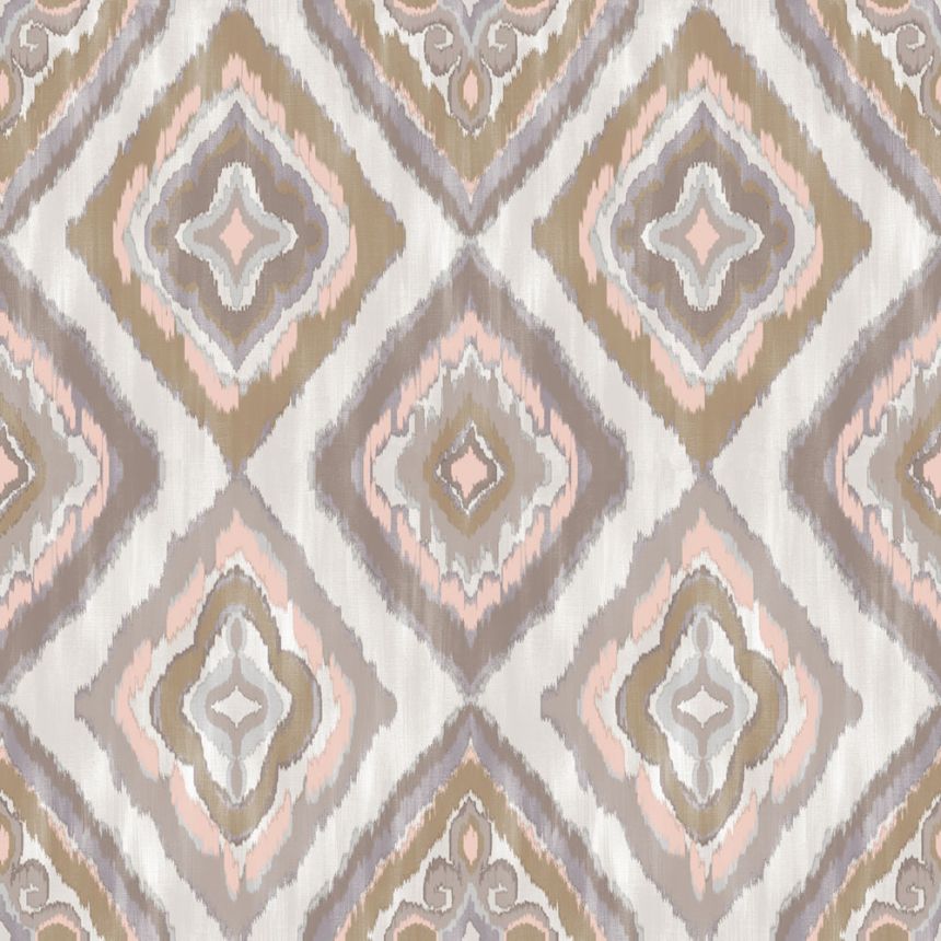 Tapeta, ružová, sivá, imitácia látky, AU41403, Aurelia, Prestige Wallcoverings