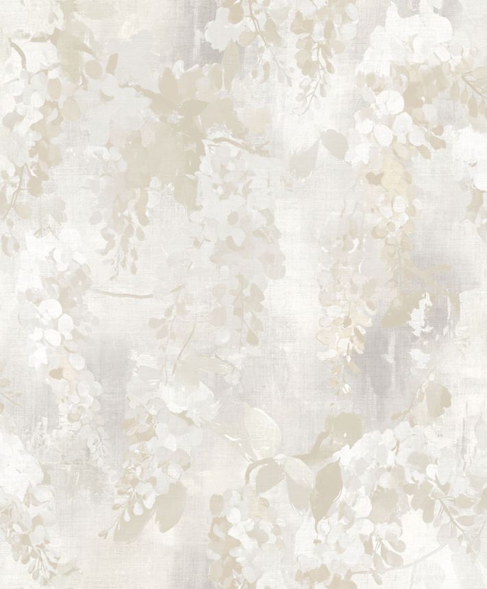 Tapeta, biela, béžová, kvety, vetvičky, AU41601, Aurelia, Prestige Wallcoverings
