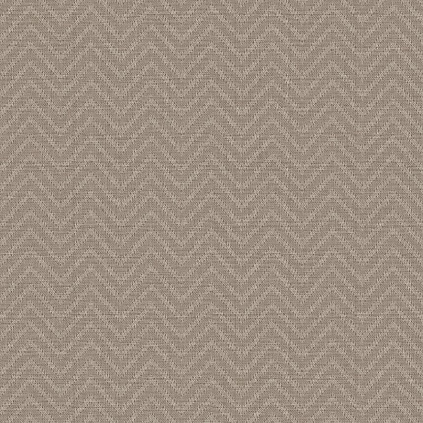 Geometrická tapeta, hnedá, béžová, imitácia látky, 140089, Abigail Ahern vol.1