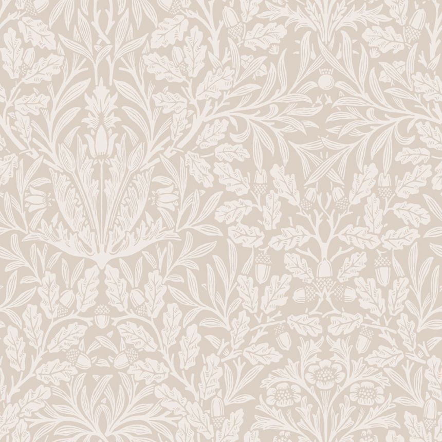 Tapeta, béžová, kvety, listy, 140491, William Morris at Home vol. 2