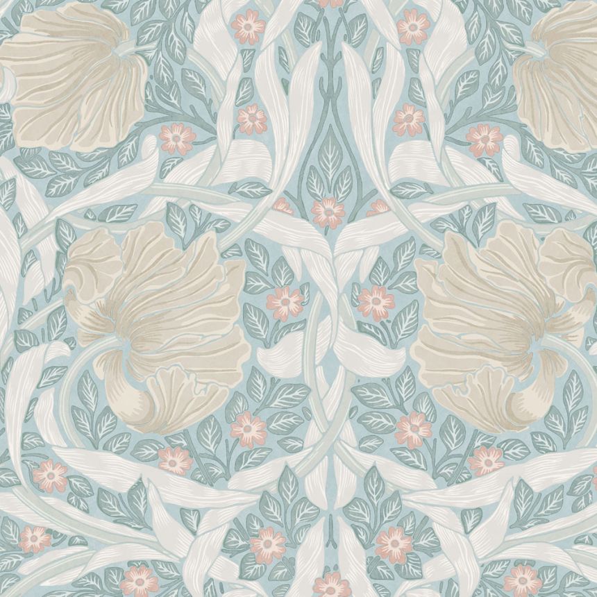 Tapeta, zelená, béžová, kvety, 140507, William Morris at Home vol. 2