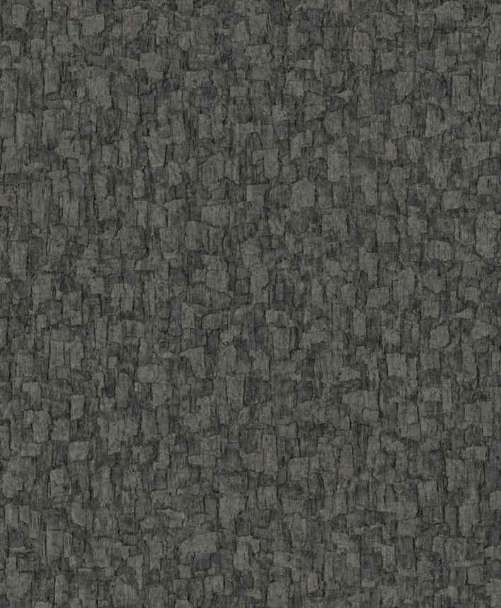 Tapeta, sivo-čierna, imitácia kôry stromov, SF1007, Surfaces, Grandeco