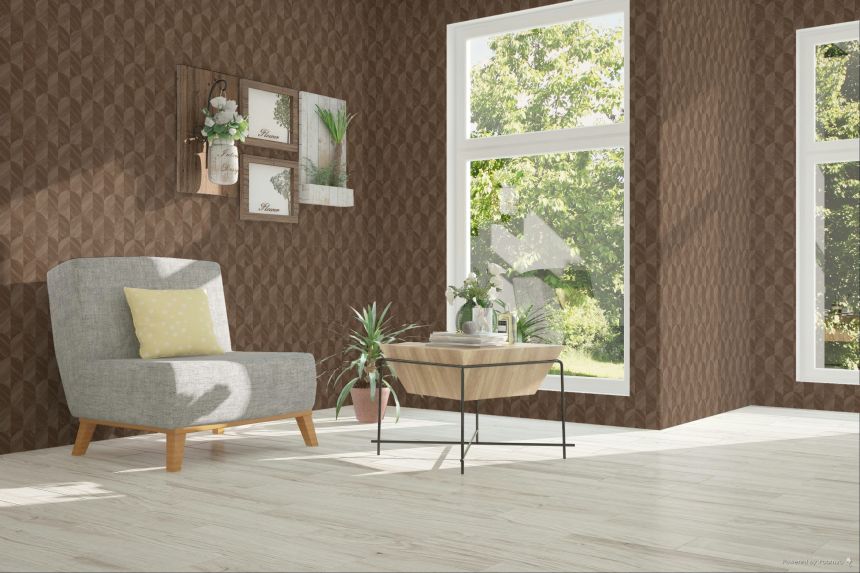 Tapeta, tmavohnedá, grafická, SF3239, Surfaces, Grandeco