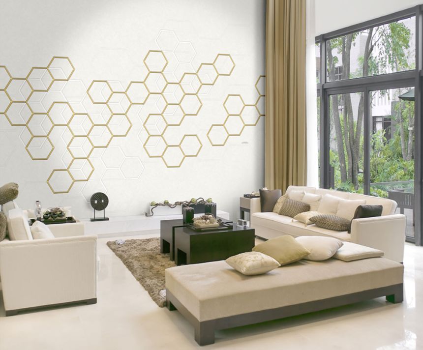 Luxusná obrazová tapeta geometrický vzor hexagony Z90069, 330 x 300 cm, Automobili Lamborghini 2, Zambaiti Parati
