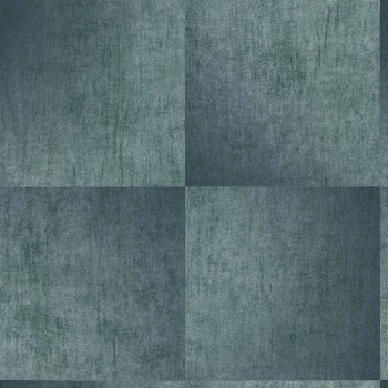 Tyrkysová tapeta geometrický vzor, látková textúra 45253, Feeling, Emiliana