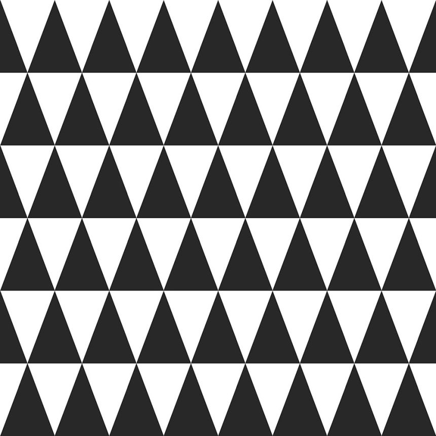 Vliesová tapeta s čiernymi a bielymi trojuholníky 128845, Little Bandits, Black & White, Esta