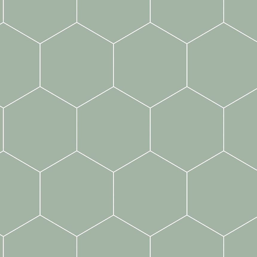 Zelená vliesová tapeta geometrický vzor 139227, Art Deco, Esta